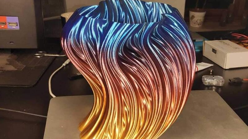 3D Printer Silk Rainbow Multicolor PLA Filament Review