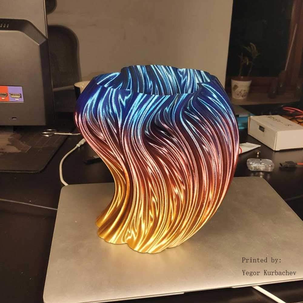 3D Printer Silk Rainbow Multicolor PLA Filament Review