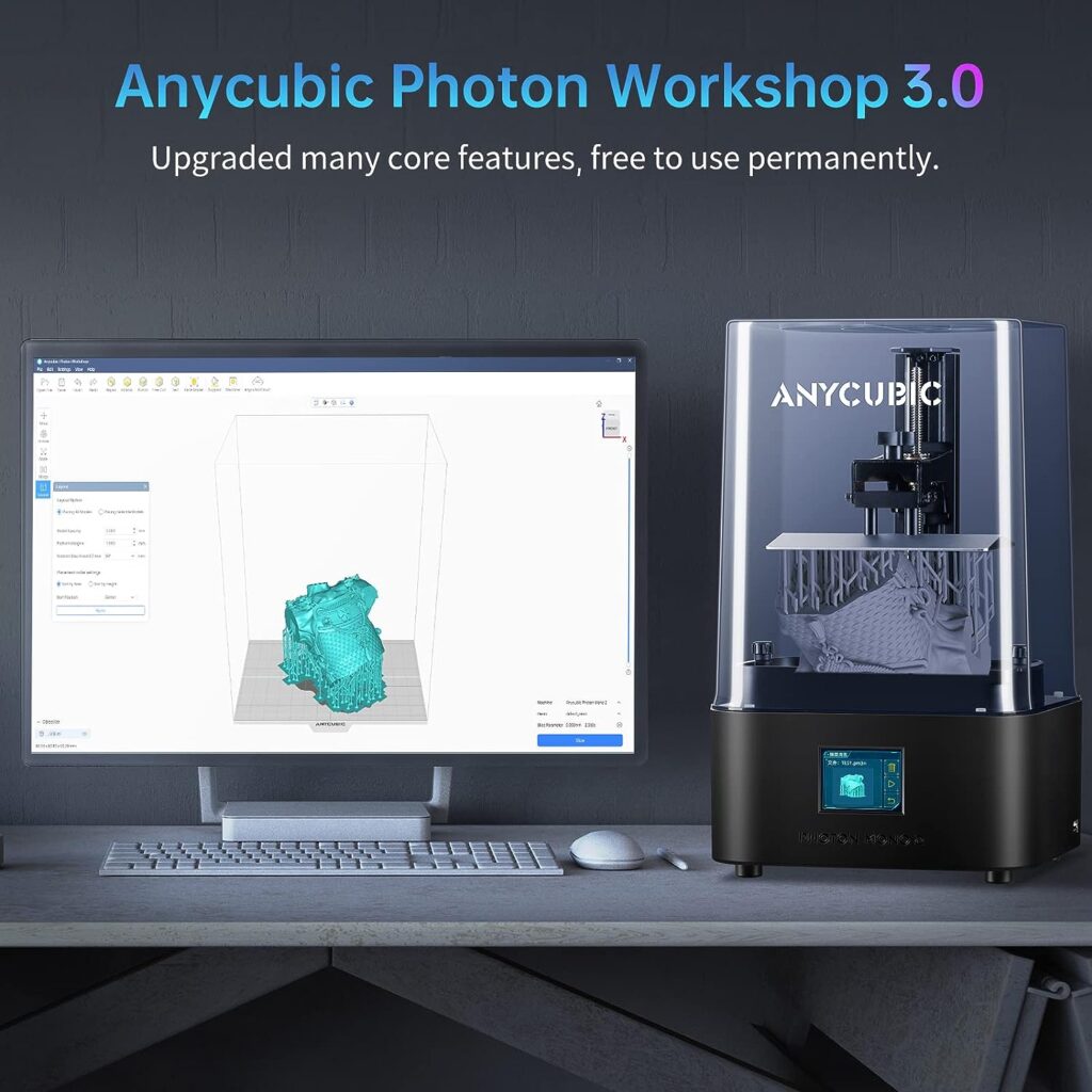 ANYCUBIC 4K+ Resin 3D Printer, Photon Mono 2 LCD 3D Printer with 6.6 HD Mono Screen, High Precision  Protective Film, Print Volume 6.49 x 5.62 x 3.5, Beginner Friendly