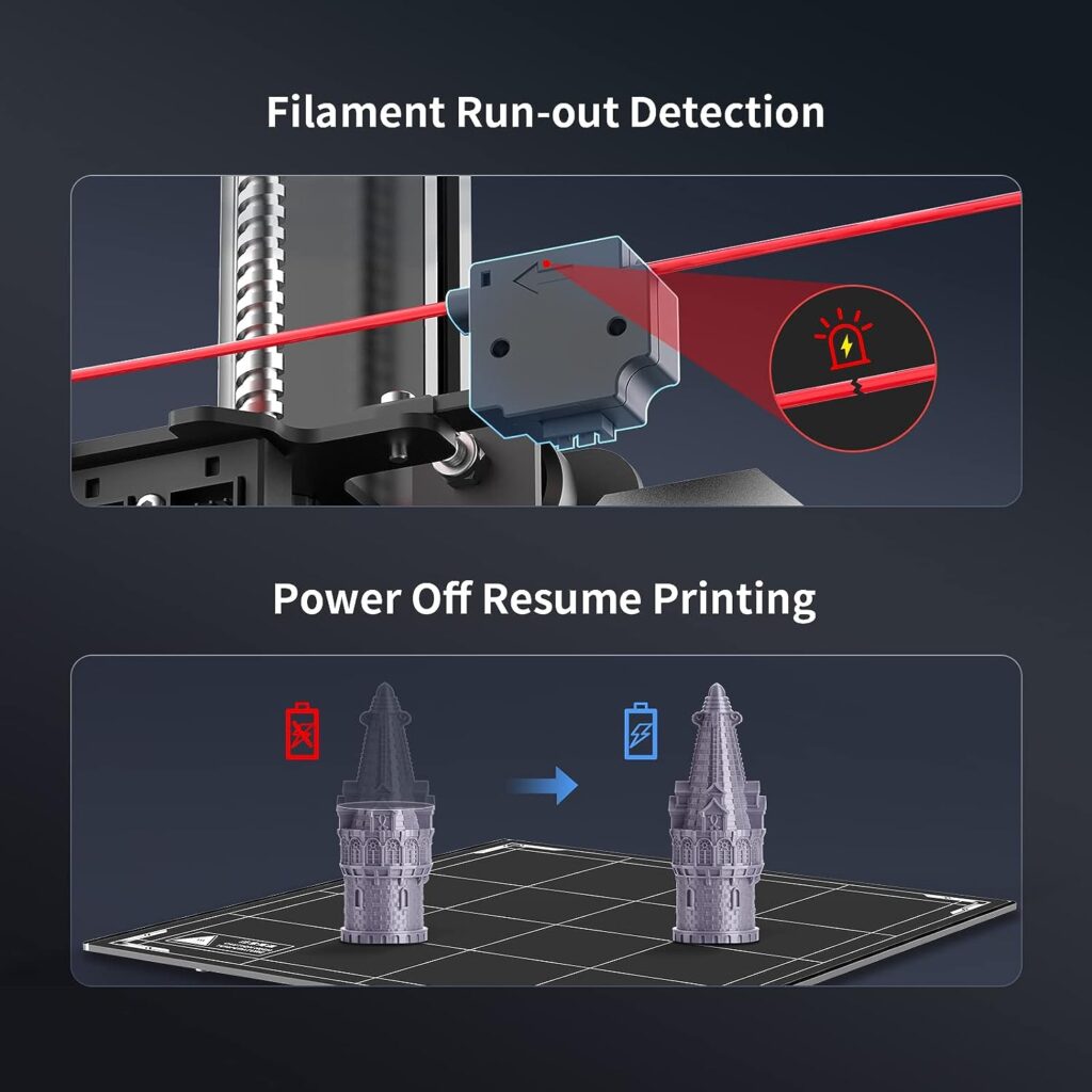 Anycubic Kobra Max 3D Printer, Large 3D Printer with Auto Leveling Pre-Installed, Stronger Construction and Higher Precision, Filament Run-Out Detection Easy to Use, Big Size 17.7 x 15.7 x 15.7