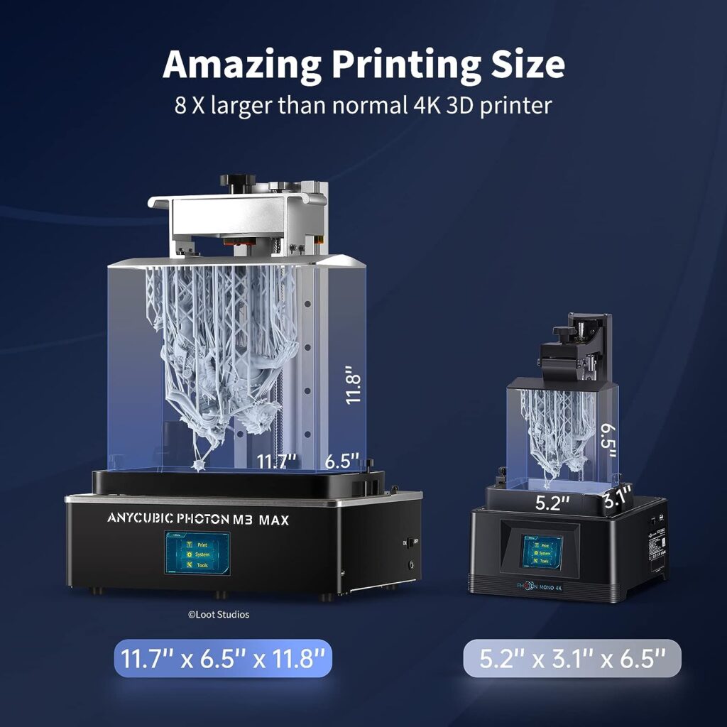 ANYCUBIC Resin 3D Printer, Photon M3 Max SLA LCD UV Resin Printers with 13.6 7K Mono Screen, Smart Resin Filler, Large 3D Printing Size 11.7 x 6.5 x 11.81