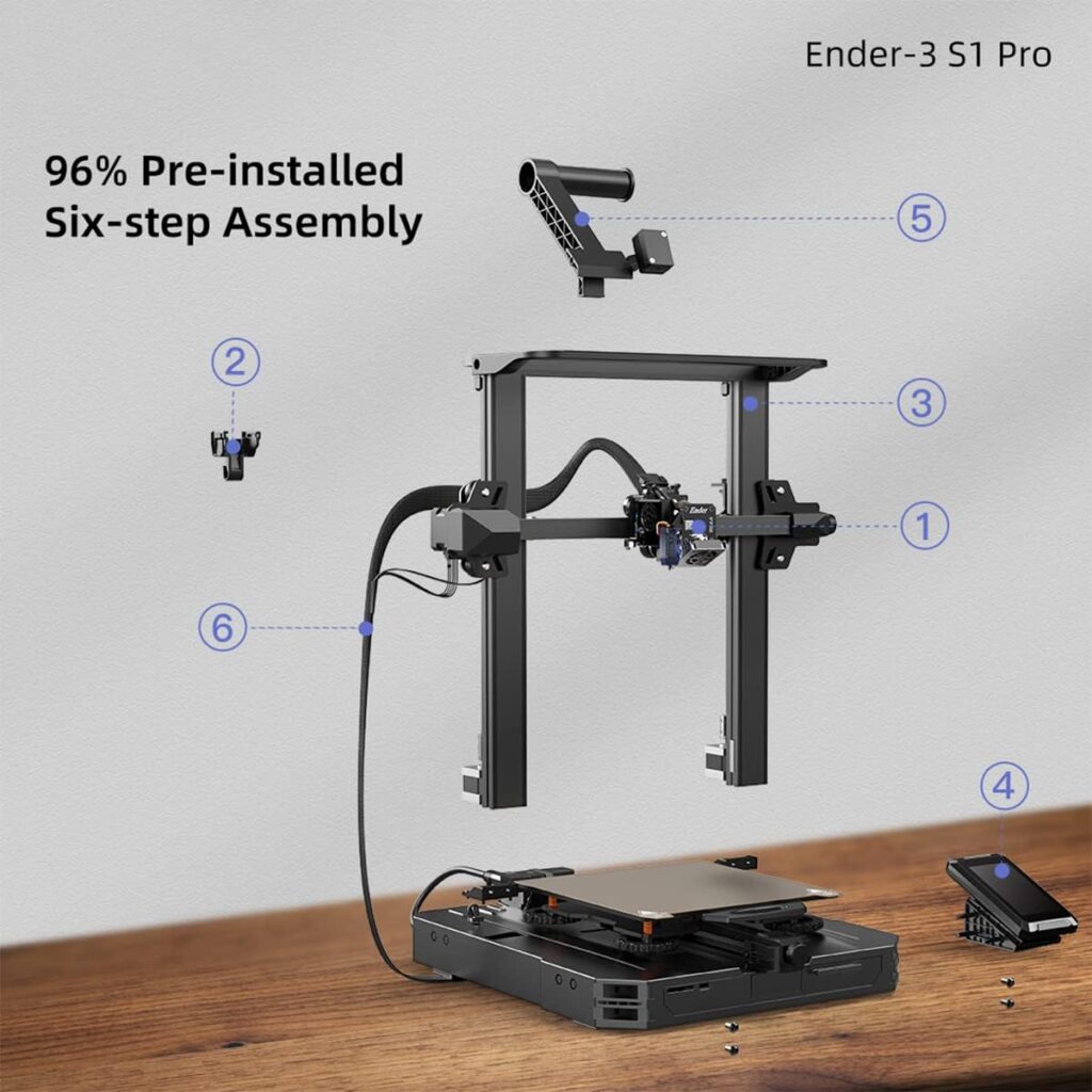 Creality Ender-3 S1 Pro 3D Printer Features 300°C High-Temperature Nozzles Sprite Direct Dual-Gear Extruder CR Touch Automatic Bed Leveling PEI Spring Steel Plate LED Light