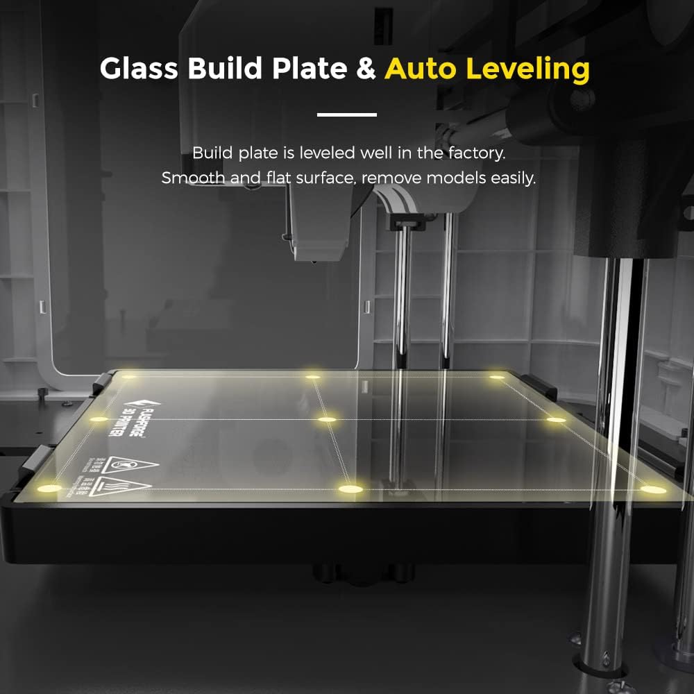 FLASHFORGE 3D Printer Adventurer 3 Pro with Glass Heating Bed, Fully Assembled  Leveling-Free, 240℃  265℃ High Temp Nozzle Printing with PLA/ABS/PETG/PLA-CF/PETG-CF