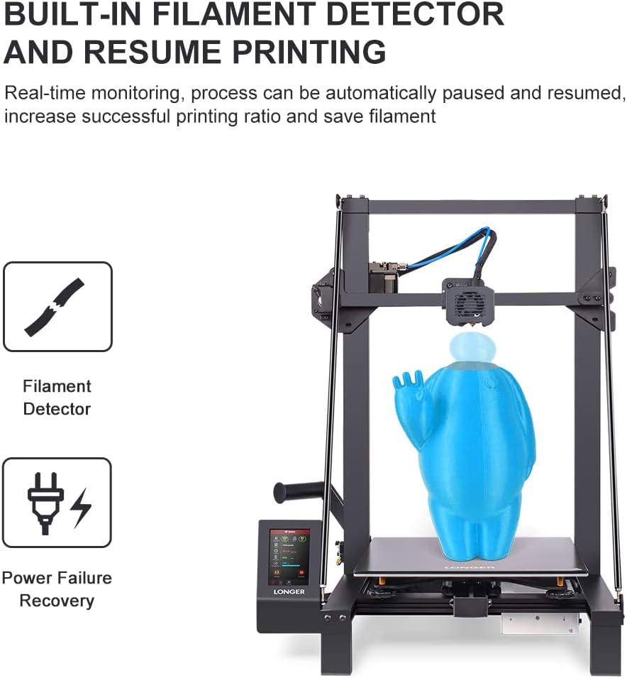 LGT Longer LK5 Pro 3D Printer Upgraded with Dual Blower Kit, Large Print Size 11.8x11.8x15.7(300x300x400mm), Open Source, Removable Lattice Glass Platform, Diagonal Rod and Resume Printing, DIY