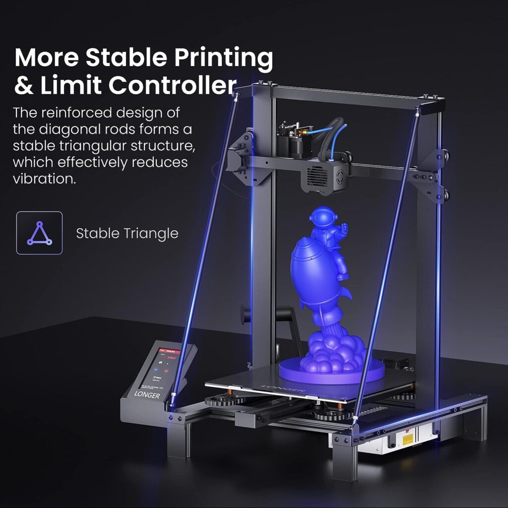 Longer LK5 Pro 3D Printer, DIY FDM 3D Printer with 4.3 Color Touch Screen, Fully Open Source, Silent Motherboard, Filament Run-Out Detection Function, Large Print Size 11.8x11.8x15.7 in