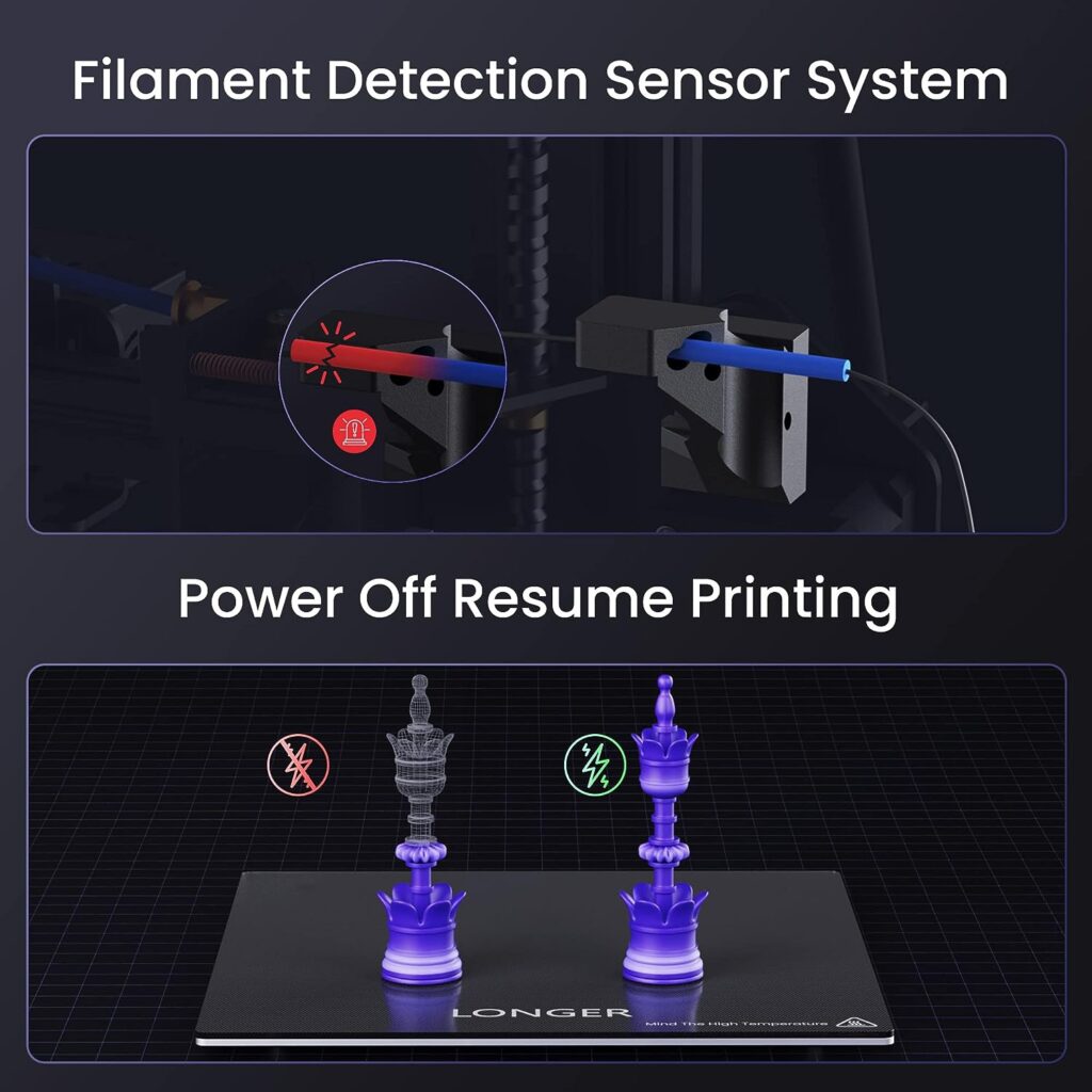 Longer LK5 Pro 3D Printer, DIY FDM 3D Printer with 4.3 Color Touch Screen, Fully Open Source, Silent Motherboard, Filament Run-Out Detection Function, Large Print Size 11.8x11.8x15.7 in