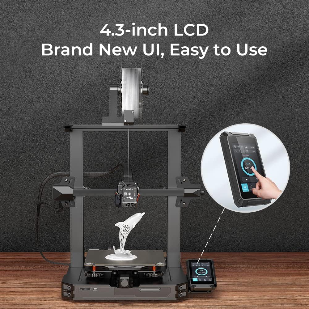 Official Creality 3D Printer Ender 3 S1 Pro, Upgrade from Ender 3 S1 with 300℃ High-Temperature Nozzle, LED Light, PEI Spring Printing Plateform and 4.3inch Touchscreen, Printing Size 8.6X8.6X10.6in