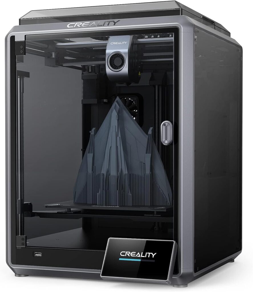 Official Creality K1 3D Printer - 600 mm/s High-Speed, Upgraded 0.1 mm Smooth Detail, Auto Leveling, Dual Fans Cooler, Straight Out of The Box for Beginners, Printing Size 8.66x8.66x9.84 inch