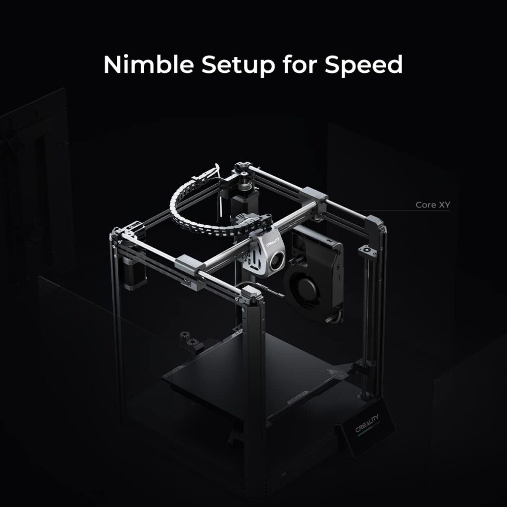 Official Creality K1 3D Printer, 600mm/s High-Speed 3D Printer with 32mm³/s Max Flow Hotend, Hands-Free Auto Leveling, Self-Test with One Tap, Dual Cooling, 8.66x8.66x9.84 inch