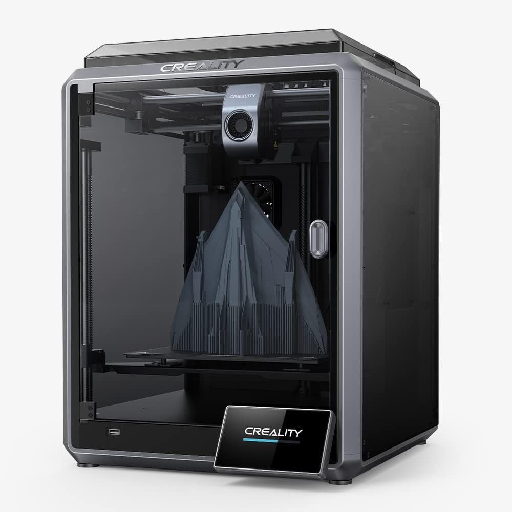 Official Creality K1 3D Printer, 600mm/s High-Speed 3D Printer with 32mm³/s Max Flow Hotend, Hands-Free Auto Leveling, Self-Test with One Tap, Dual Cooling, 8.66x8.66x9.84 inch