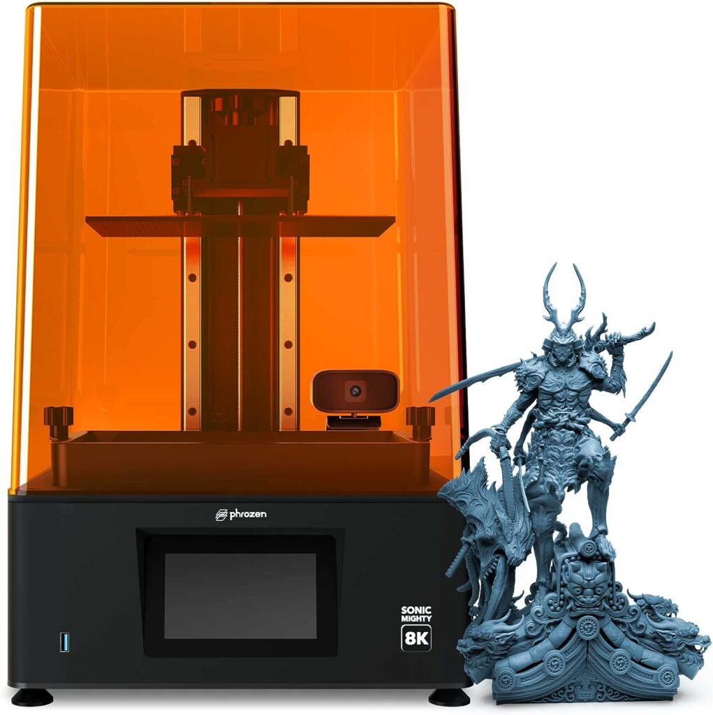 phrozen Sonic Mighty 8K LCD Resin 3D Printer, Monochrome/Mono LCD Screen, Mass-Produce 3D Printed Models,L21.8 x W12.3 x H23.5 Printing Volume