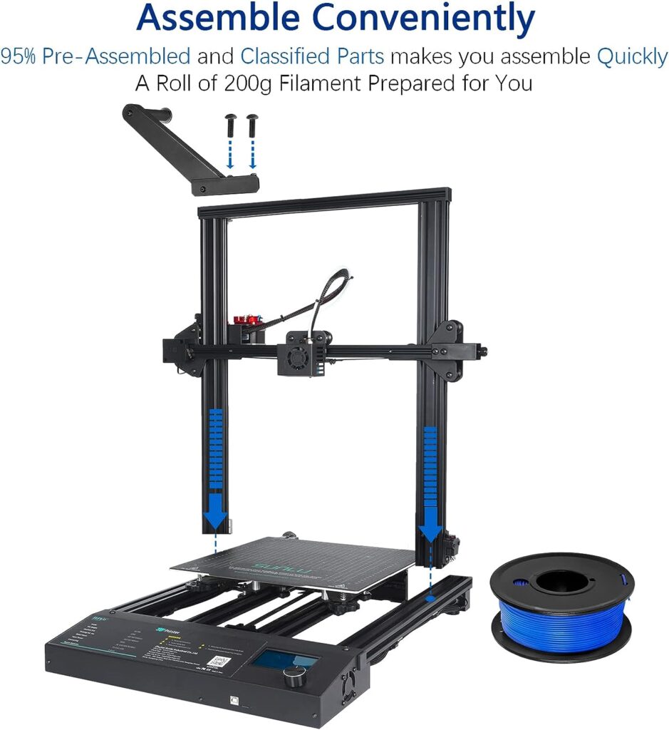 SUNLU S8 Pro 3D Printer, Large Build Size 15.7x12.2x12.2 inch FDM High Precision Printing with Metal Extruder Open Source and Resume Printing