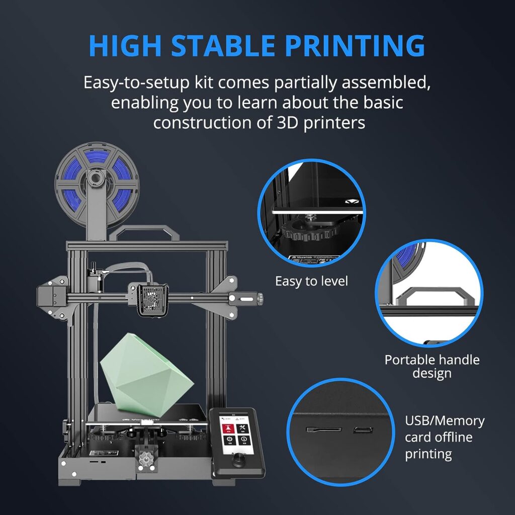 Voxelab Aquila X2 3D Printer with Filament Detection, Resume Printing, Removable Build Surface Plateform, Fully Open Source, TMC2208 32-bit Silent Mainboard, Auto Filaments Feed/Return