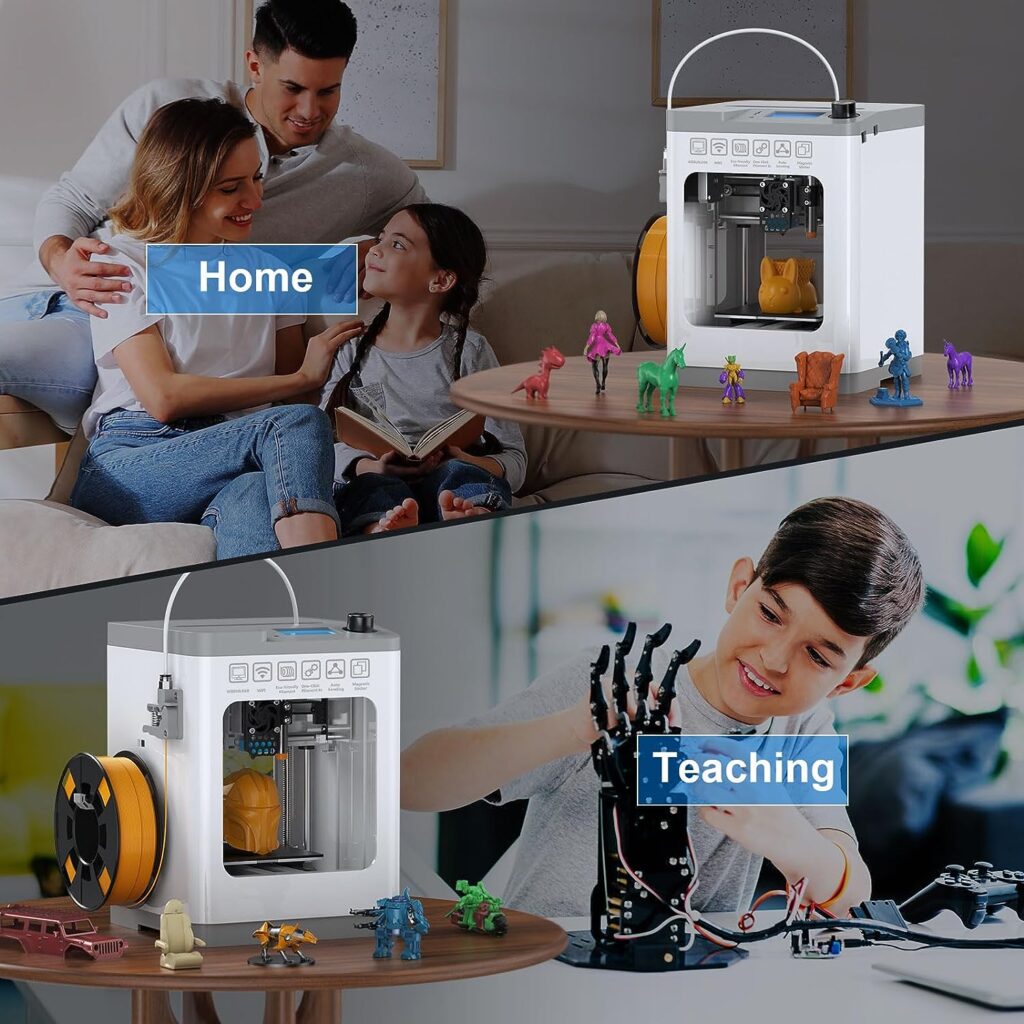 WEEDO TINA2S 3D Printers for Kids and Beginners, Mini 3D Printer with Wi-Fi Printing and Auto Leveling, Fully Assembled Small 3D Printer with Open Source Firmware, Work with PLA/PLA+/TPU