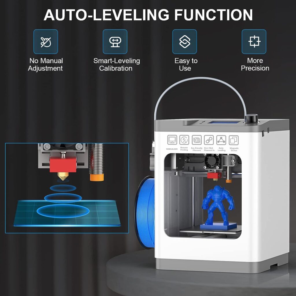 WEEFUN TINA2 Mini 3D Printers, FDM 3D Printer for Beginners with Resume Printing Function, Fully Assembled Auto Leveling 3D Printer for Kids, Fully Open Source, Removable Flexible Magnetic Build Plate