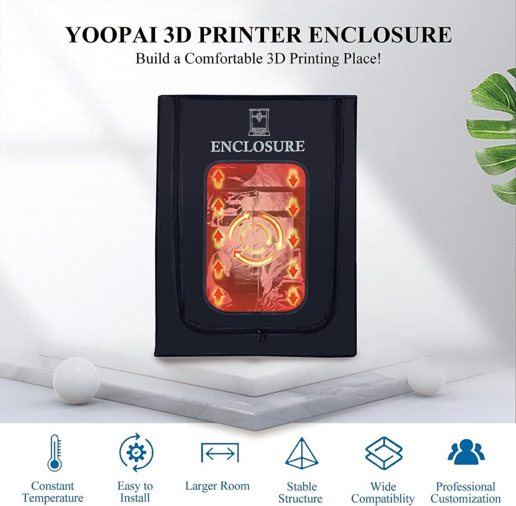 3D Printer Enclosure for Creality Ender 3/ Ender 3 Pro/Ender 3 V2-Fireproof  Dustproof Tent Constant Temperature Protective Cover for Anycubic Elegoo 3D Printers 25.6” ×21.6” ×29.5”