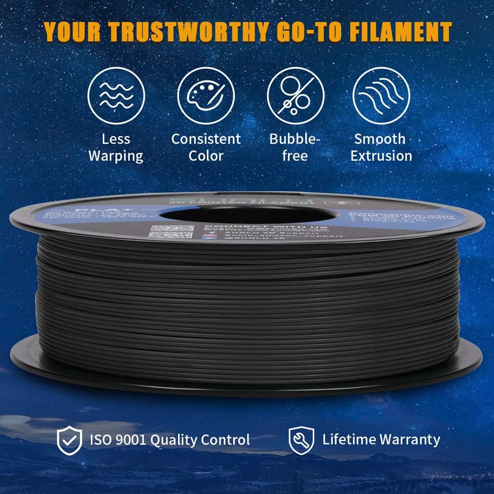 SUNLU PLA Filament 1.75mm 10KG (22LBS) PLA 3D Filament for 3D Printer  3D Pens Tolerance Accuracy +/- 0.02 mm, 10KG PLA X 1KG PLA Plus (10 Colors)