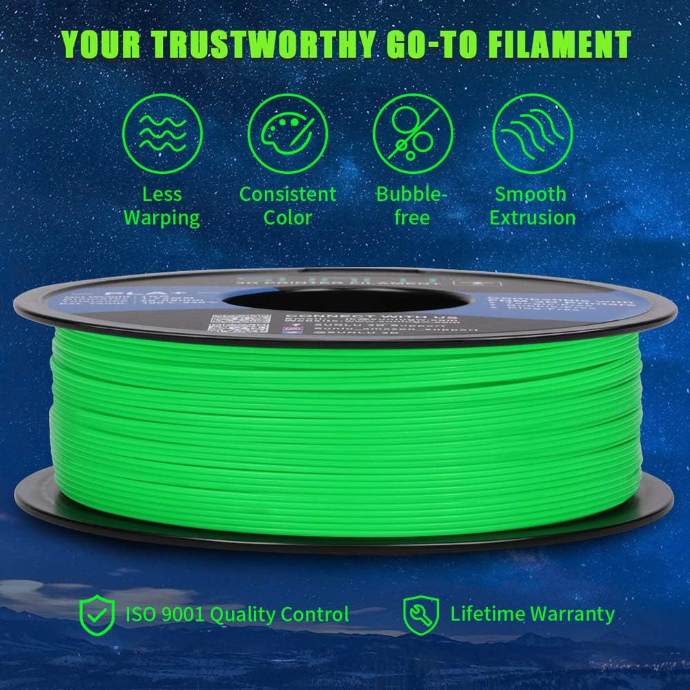 SUNLU PLA+ Filament 1.75mm 10KG PLA Plus 3D Printing Filament for 3D Printer  3D Pens Tolerance Accuracy +/- 0.02 mm, 11x1KG (10 Colors)