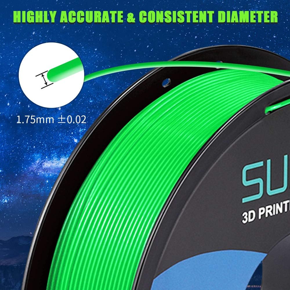 SUNLU PLA+ Filament 1.75mm 10KG PLA Plus 3D Printing Filament for 3D Printer  3D Pens Tolerance Accuracy +/- 0.02 mm, 11x1KG (10 Colors)