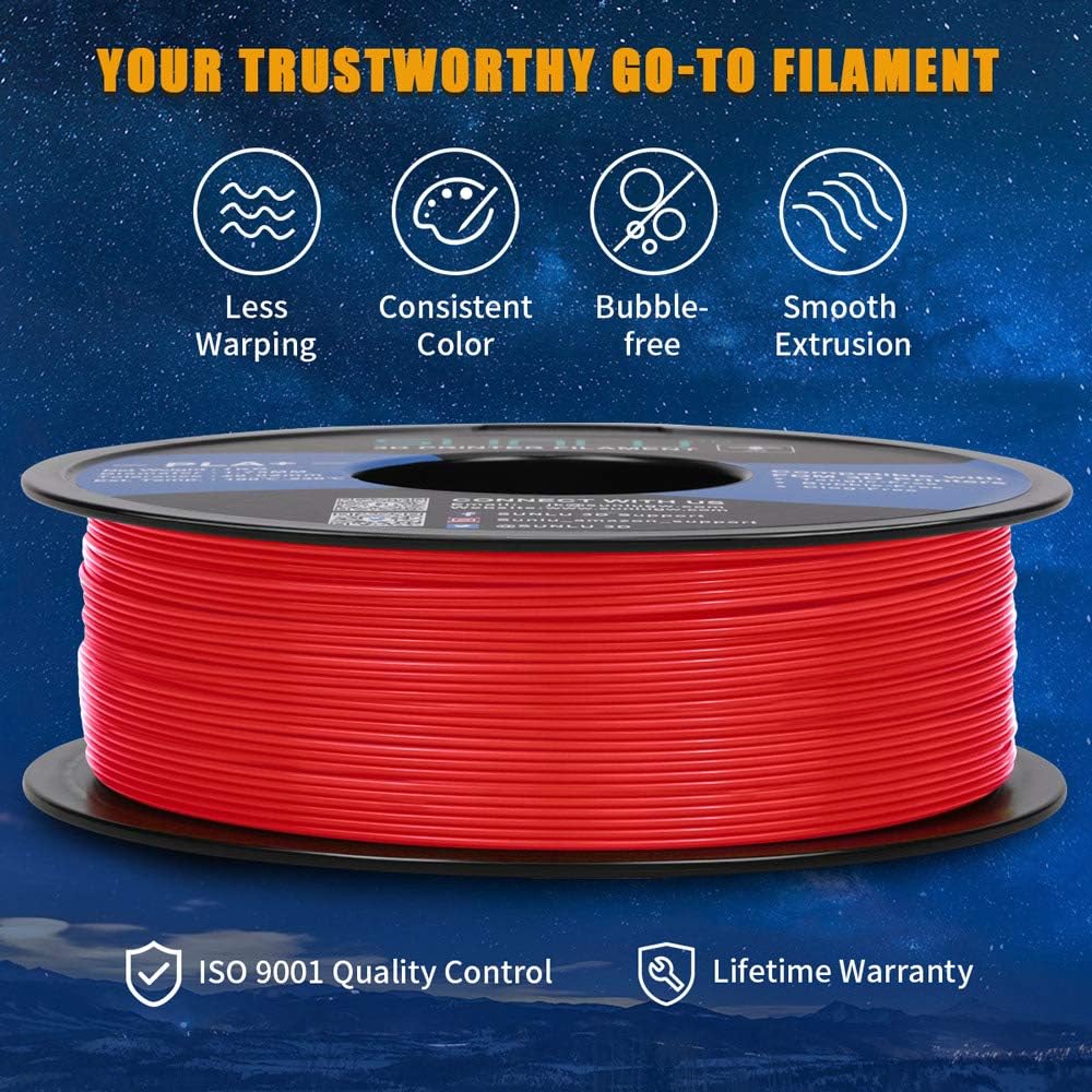 SUNLU PLA+ Filament 1.75mm 10KG PLA Plus 3D Printing Filament for 3D Printer  3D Pens Tolerance Accuracy +/- 0.02 mm, 11x1KG (10 Colors)