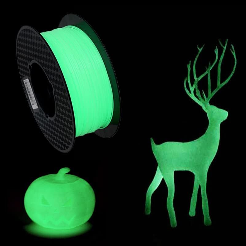 3D Pen PLA Filament Green Luminous, 26 Feet 1.75mm, Glow in The Dark Green