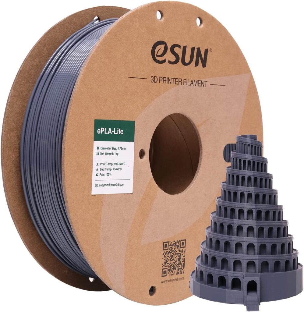 eSUN PLA+ Filament 1.75mm, 3D Printer Filament PLA Plus, Dimensional Accuracy +/- 0.03mm, 1KG Spool (2.2 LBS) 3D Printing Filament for 3D Printers, Bone White