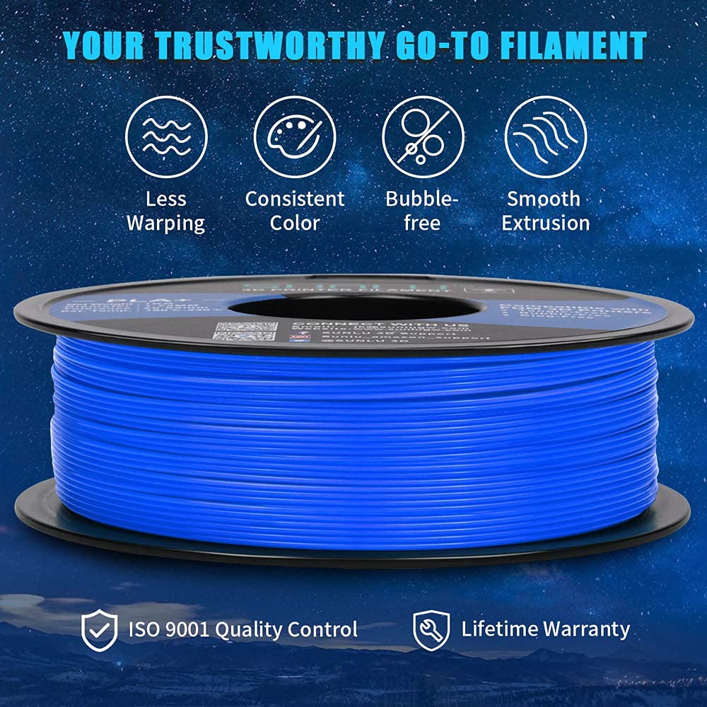 SUNLU PLA Filament 1.75mm 10KG (22LBS) PLA 3D Filament for 3D Printer  3D Pens Tolerance Accuracy +/- 0.02 mm, 10KG PLA X 1KG PLA Plus (10 Colors)