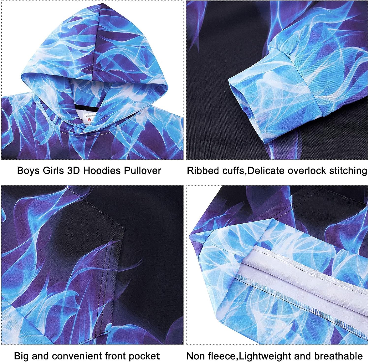 Belovecol Boys Girls Hoodies 3D Printed Hooded Sweatshirts Review