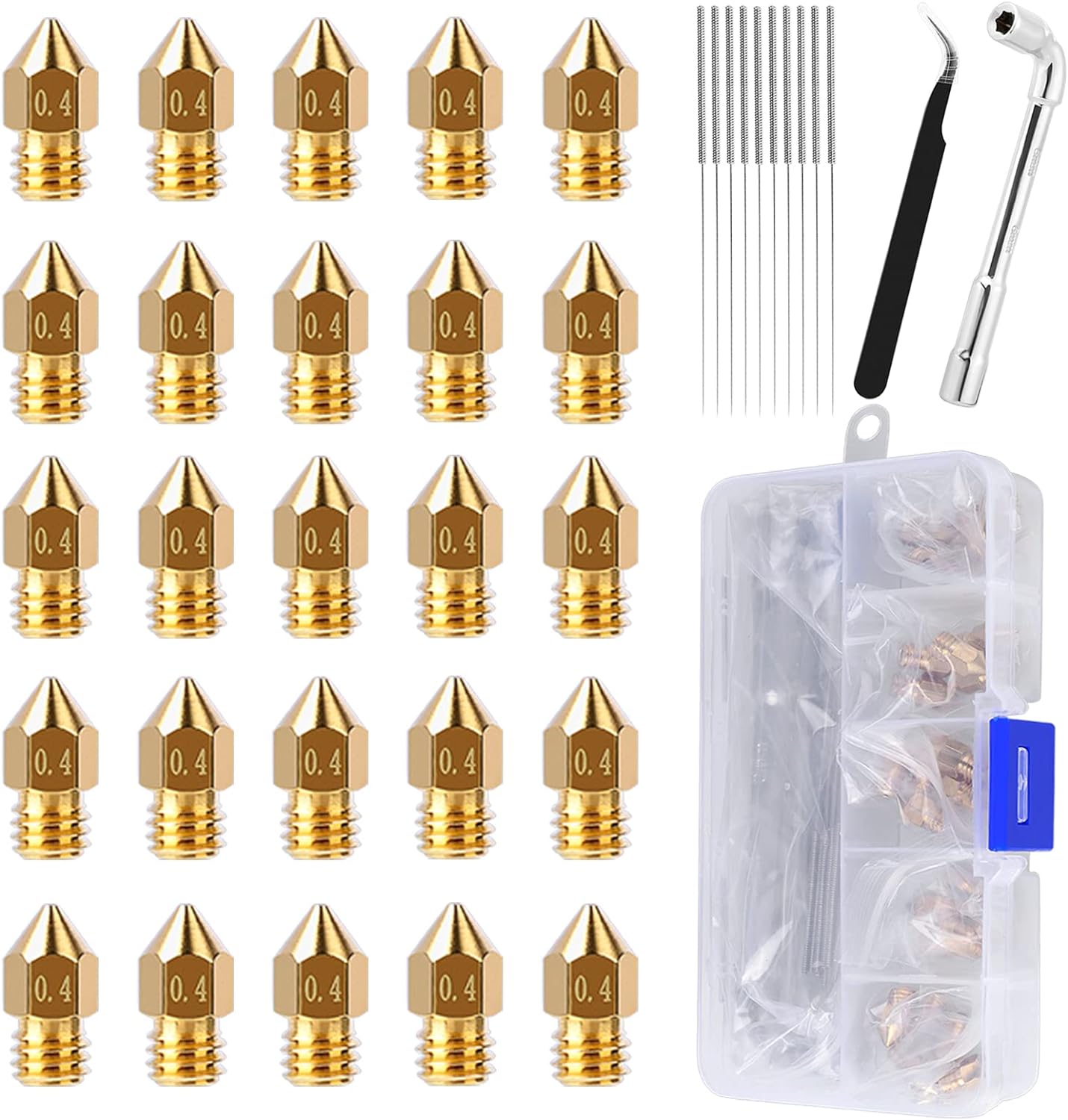 Comgrow 25PCS MK8 Ender 3 V2 Nozzles 0.4MM Review