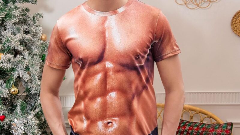 Goodstoworld Unisex 3D Fake Abs T Shirts Review